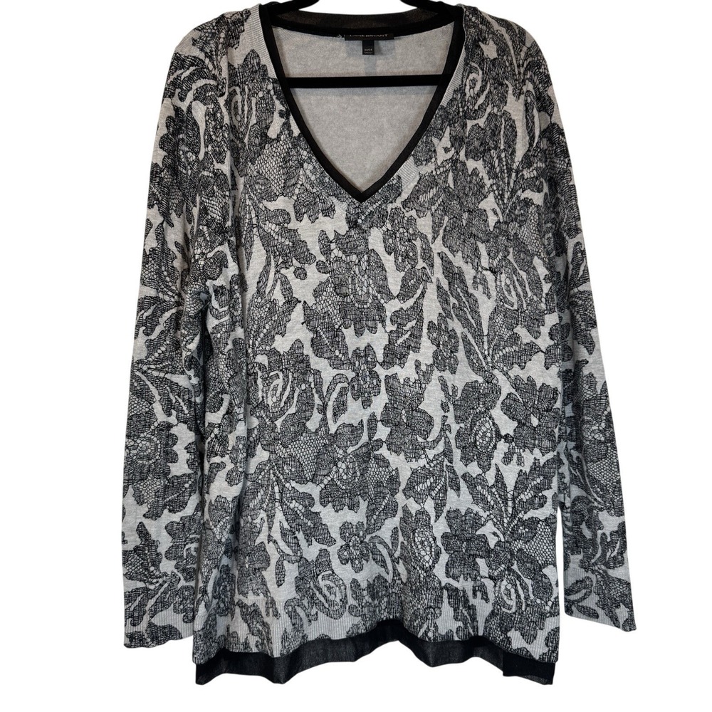 Lane Bryant Womens Size 22 /24 Long Sleeve Tunic Top Cozy Office Church Goth